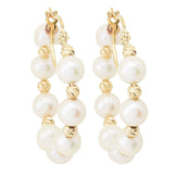 Imperial Pearl Freshwater Cultured Pearl Bead Hoop Earrings