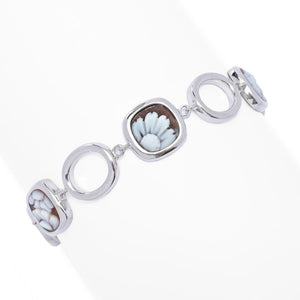 Cameo Italiano "Classica" 11mm Floral Cameo & Open Link Bracelet
