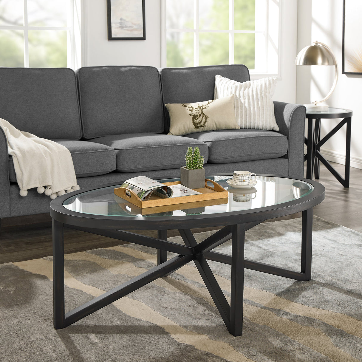 Modern Simple Glass Coffee Table