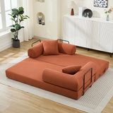 Folding Sofa Bed 78.5' Convertible Couch with 2 Pillows