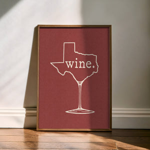 Texas Wine Merlot Art Print