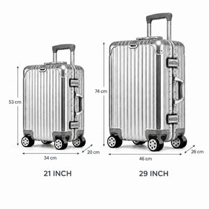 High Quality 100% alloy Spinner Suitcase – Cabin 21" & Check-In 29"