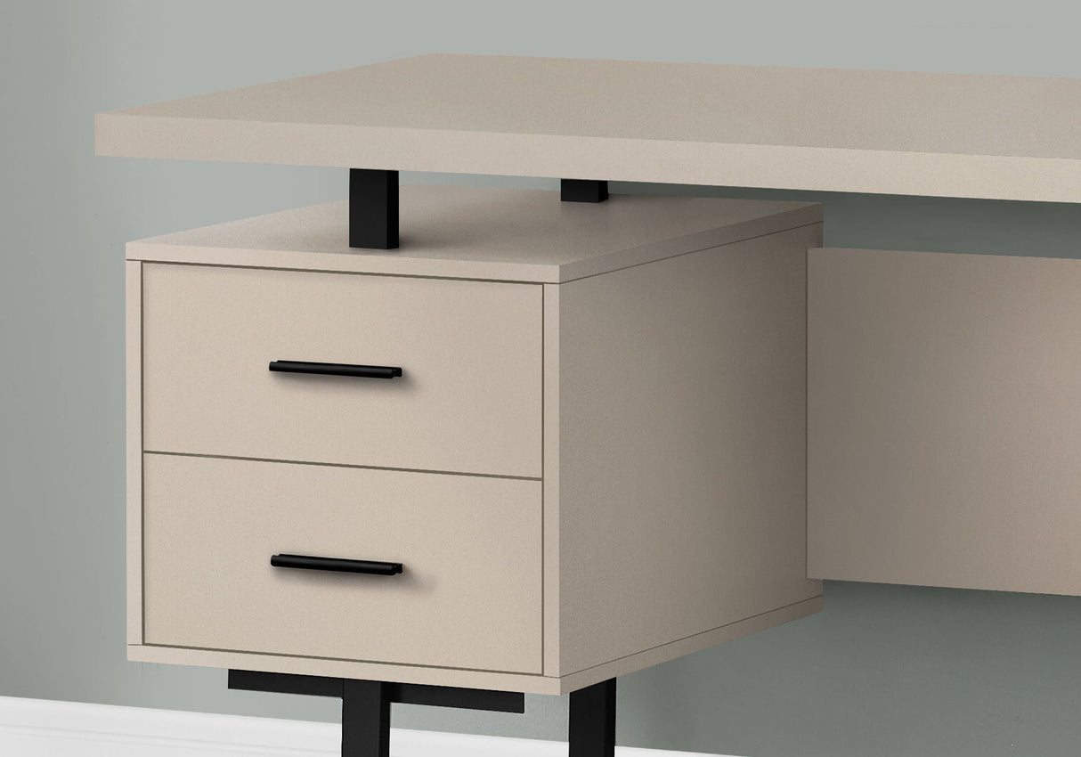 Computer Desk For Home Office, Laptop, Left, Right Set-Up, Storage Drawers, Contemporary & Modern