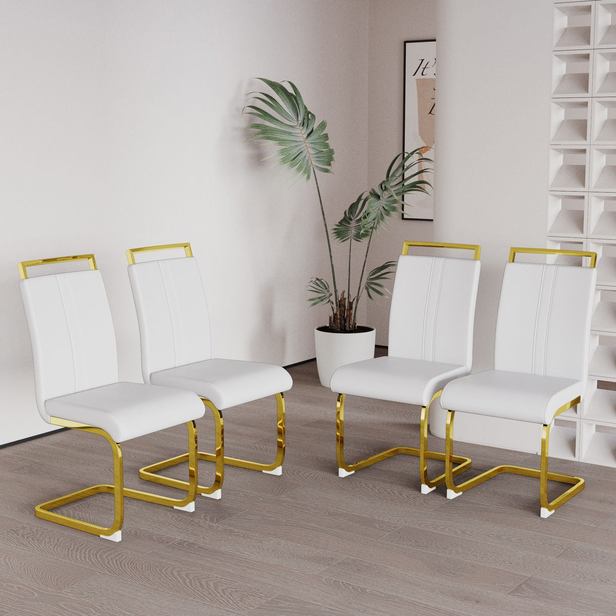 Side Dining Room Chair, Padded Seat High Back