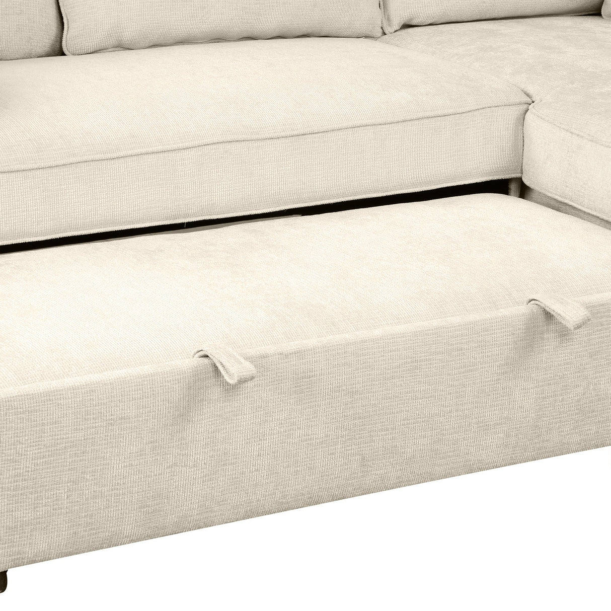 The Lionel Multifunctional Chenille Convertible Sofa Bed - USB and Storage