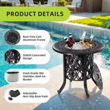 21-Inch Side Table with Removable Ice Bucket