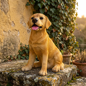 Labrador Resin Statue: Weather-Resistant Dog Figurine