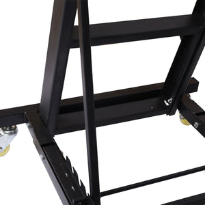 Heavy Duty Foldable Rolling Engine Top Creeper With Padded Deck And Locking Casters - Black