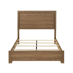 Walnut Chestnut 3pc Twin Size Bedroom Set with Nightstands