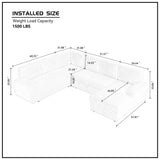 Oversized Modular Storage Sectional Sofa Couch