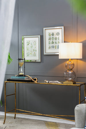 S/2 15.7x19.7" Liana Mirror Framed Wall Art on Mellow Golden Tint Background