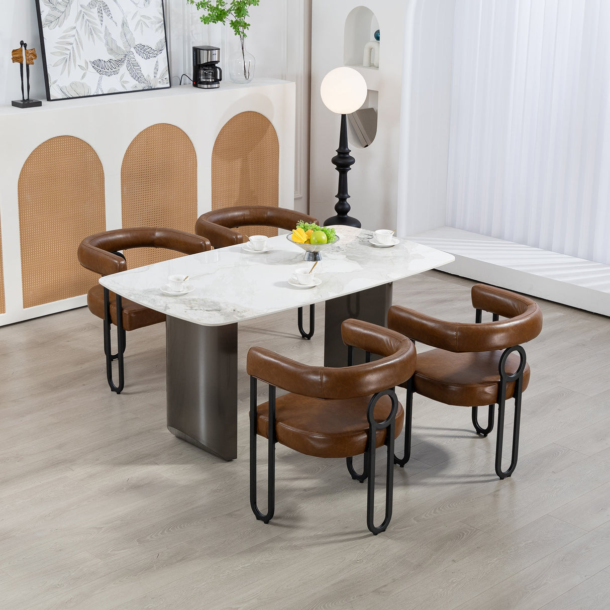 House hold contemporary designed upholstered accent/dining chair/barrel side chairs set of 2