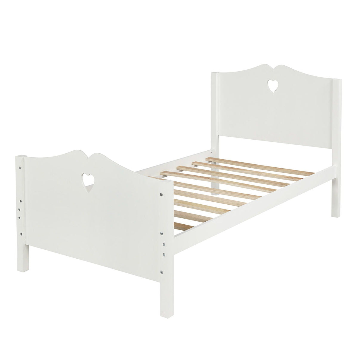 Platform Bed With Slat Support And Headboard And Footboard