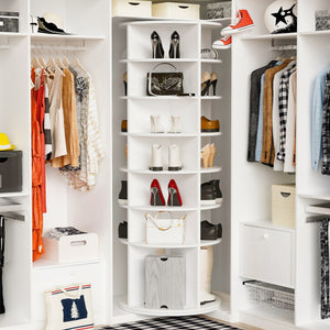 Rotating Shoe Rack Tower - 7-Tier Spinning Shoe Organizer