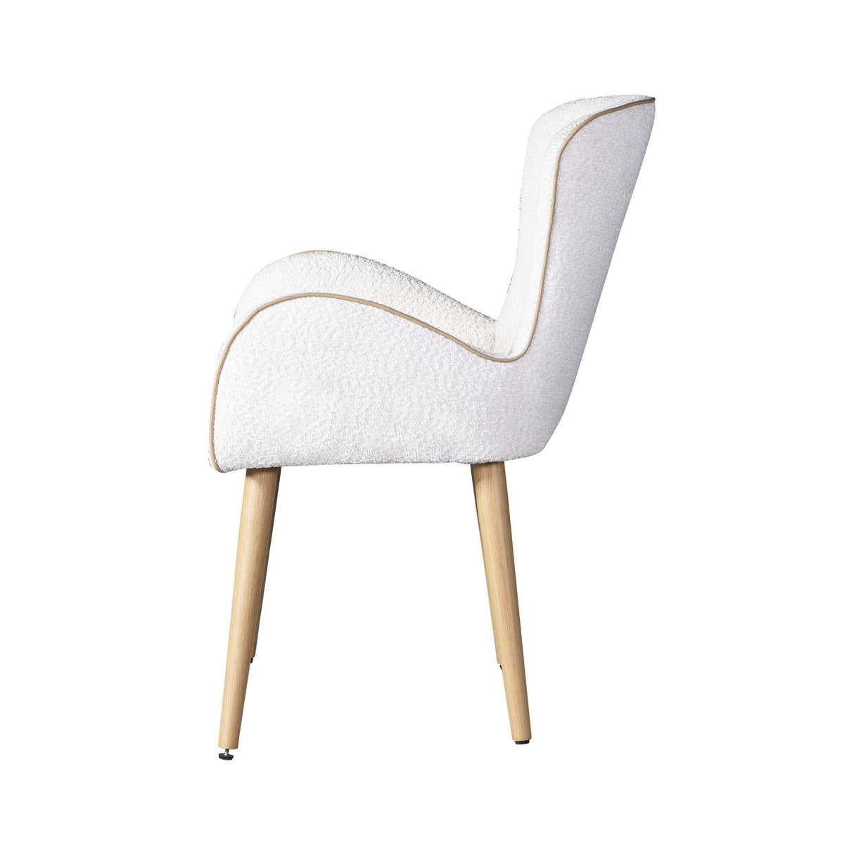Qwin Boucle Side Chair (Set of 2) - Beige