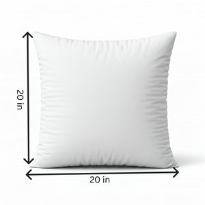 18"x18" Square Throw Pillow | Botanical Fruit Pattern | Soft Cotton Blend | 2 Insert Options | Neutral Colors