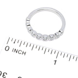 Diamond Treasures Sterling Silver 0.34ctw Bezel Set Diamond 9-Stone Ring