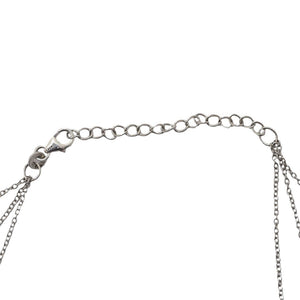 Elemental Gems 7mm Black Onyx Station 3-Row Layered Necklace