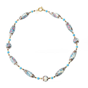 Il Murano di Francesca Multi Shape Floral Murano Glass 24" Necklace