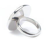 Il Murano di Francesca Sterling Silver 23.9mm Murano Glass Disc Ring