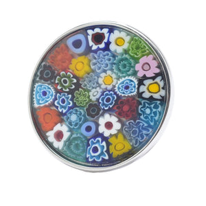 Il Murano di Francesca Sterling Silver 23.9mm Murano Glass Disc Ring