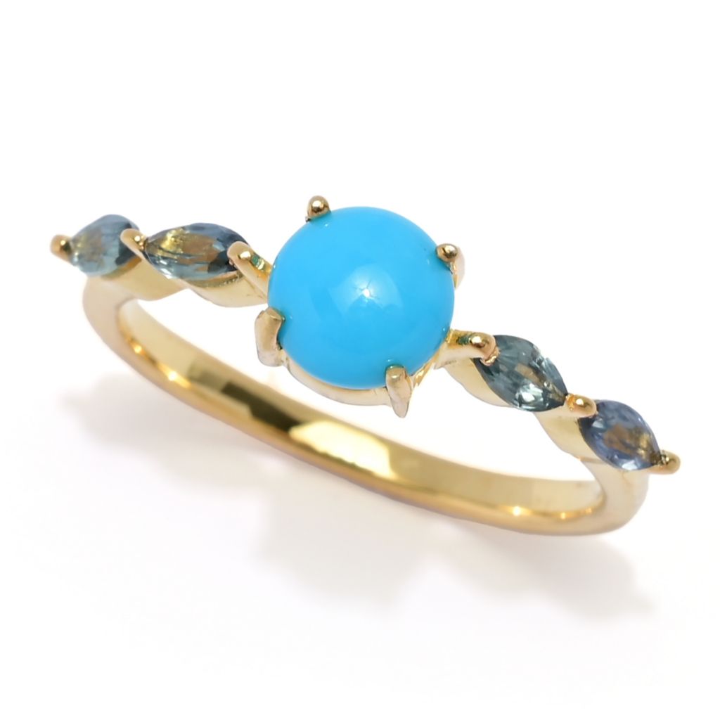 Elemental Gems Sleeping Beauty Turquoise & Montana Sapphire Ring