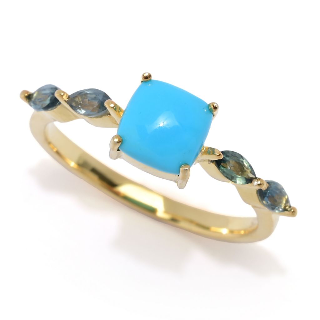 Elemental Gems Sleeping Beauty Turquoise & Montana Sapphire Ring