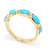 Elemental Gems Polished Multi Shape Sleeping Beauty Turquoise Ring