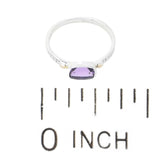 Artisan Silver by Samuel B. Choice of Gemstone Set of 3 Stack Band Rings