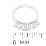 Gem Treasures 2.75ctw Trillion Cut White Topaz 5-Stone Ring