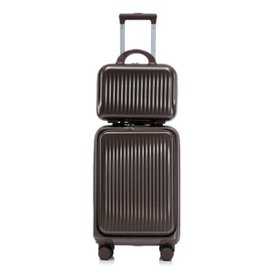 14' & 20' ABS Spinner Wheel Luggage Set with Cosmetic Case