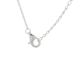 Platinum Plated White Zircon Inspirational Word 18"+2" Necklace