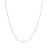 Passport to Turkey Gold or Platinum Plated Bead Station Necklace