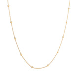 Passport to Turkey Gold or Platinum Plated Bead Station Necklace