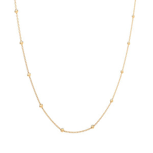 Passport to Turkey Gold or Platinum Plated Bead Station Necklace