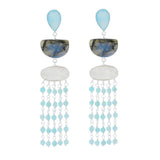 Artisan Silver by Samuel B. Choice of Gemstone Chandelier Earrings