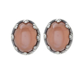 Artisan Silver by Samuel B. Choice of 9x7mm Oval Gemstone Stud Earrings