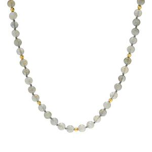Gem Treasures 18K Vermeil Choice of Gemstone Bead Strand Necklace