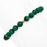 Gem Treasures 18K Vermeil Choice of Gemstone Bead Stretch Bracelet