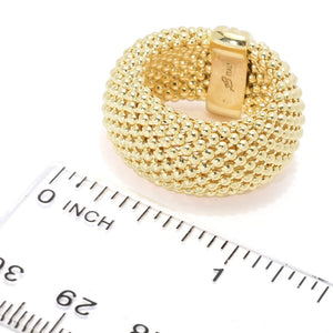 Toscana Italiana 18K Gold Plated or Platinum Plated Coreana Chain Ring
