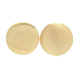 Toscana Italiana 18K Gold Plated Setosa Finish Button Stud Earrings