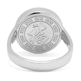 Lambert Cheng Sterling Silver & 24K Gold Leaf Choice of Design Milgrain Coin Ring