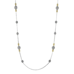 Konstantino 18K Gold Accented Bead Station 33" Layering Necklace