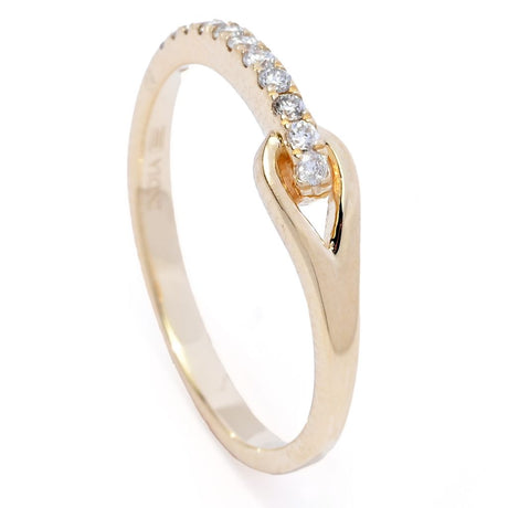 Gems of Distinction 14K Gold 0.15ctw Diamond "Connections" Band Ring
