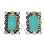 Konstantino 18K Gold Accented Chalcedony & White Topaz Stud Earrings