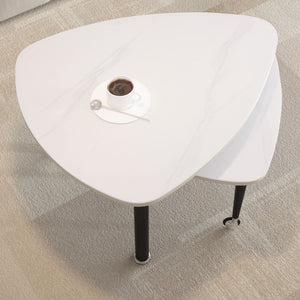 360 Degree Rotatable Coffee Table With Solid Legs