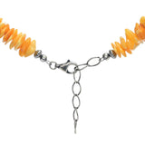 Southwest Elements Sterling Silver Yellow Amber Disc Rondelle Necklace