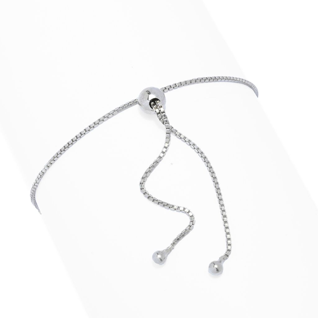 Platinum Plated "Shades of Spring" 5.60ctw Multi Gem Adjustable Bolo Bracelet