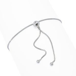 Platinum Plated "Shades of Spring" 5.60ctw Multi Gem Adjustable Bolo Bracelet