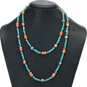 Southwest Elements Kingman Turquoise & Spiny Oyster Beaded Necklace